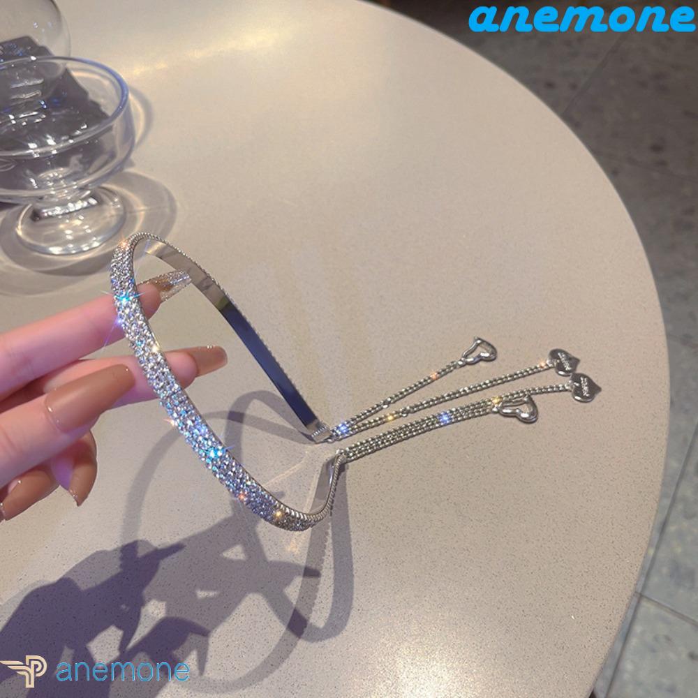 ANEMONE Cài Tóc Dây Xích Hình Trái Tim Sang Trọng Cho Nữ