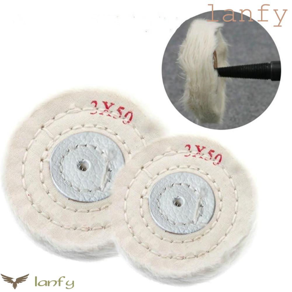 LANFY Bánh Xe Đánh Bóng Gương Nhiều Kích Thước Màu Bạc Bằng Vải Cotton Làm Đồ Trang Sức Thủ Công