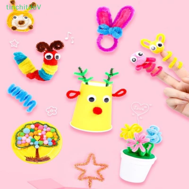 [TinchitdeV] Set 100 Dụng Cụ Làm Sạch Ống Nước Bằng Tay Nhiều Màu Sắc Giáo Dục Trẻ Em [Mới]