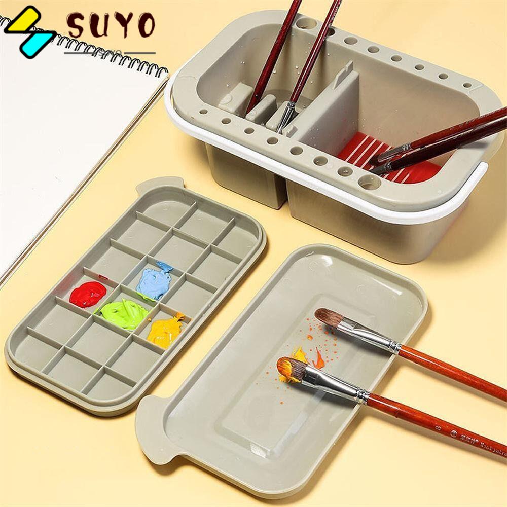 Suyo Xô Nhựa Đựng Cọ Vẽ / Bảng Màu Nước 16 Ngăn Tiện Dụng