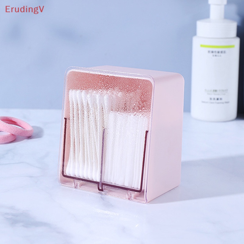 Hộp Đựng Bông Tẩy Trang 2 Ngăn Hình Tròn Cỡ Lớn Trong Suốt Tiện Dụng