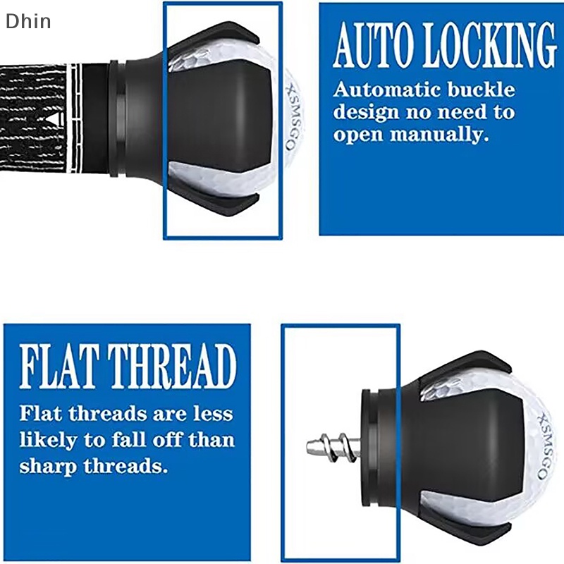 [Dhin] 1pc Golf Picker Ball Picker Ball Clamp High Quality Rubber Golf Supplies Golf Accessories Convenient And Practical COD