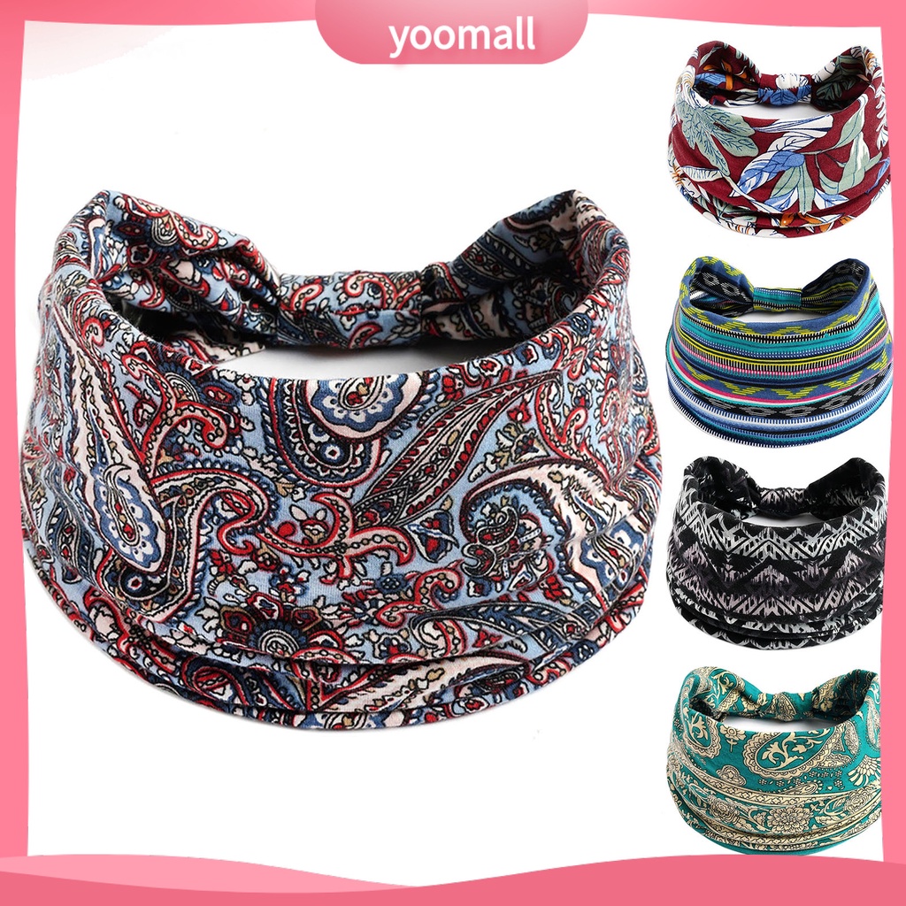 Băng Đô Thể Thao Thấm Hút Mồ Hôi Phong Cách Bohemia