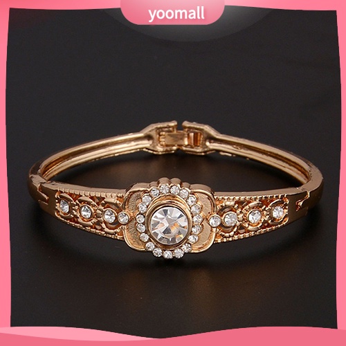 Vòng Tay Mạ Vàng Đính Đá Thời Trang Dành Cho Nữ