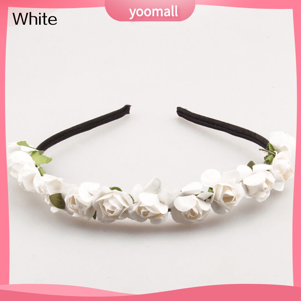 Vòng Hoa Hồng Cài Tóc Phong Cách Boho Thời Trang Cho Nữ