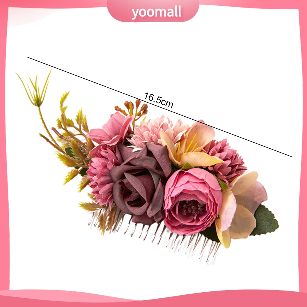 Lược Cài Tóc Mật Độ Chống Trượt Hình Hoa Lá