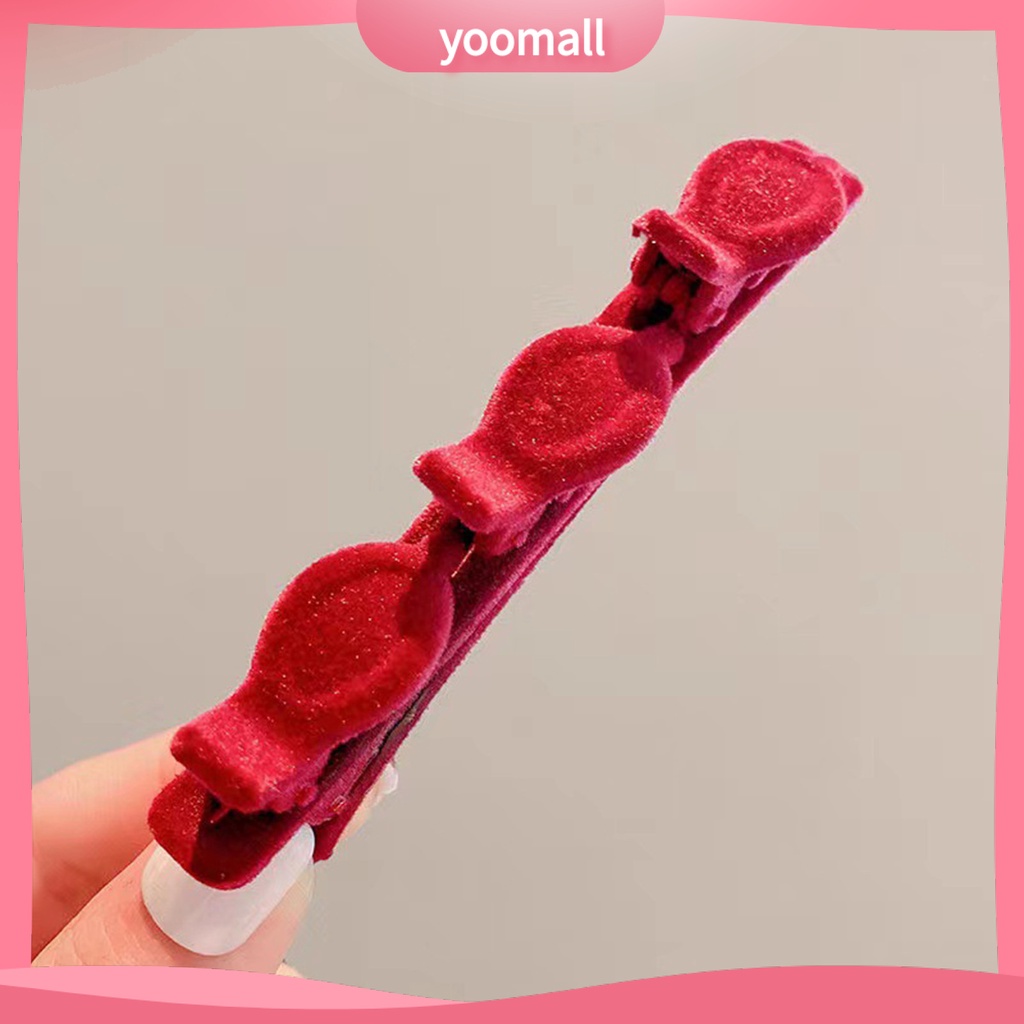 Kẹp Tóc Hai Lớp Bằng Nhung Phong Cách Hàn Quốc Thanh Lịch