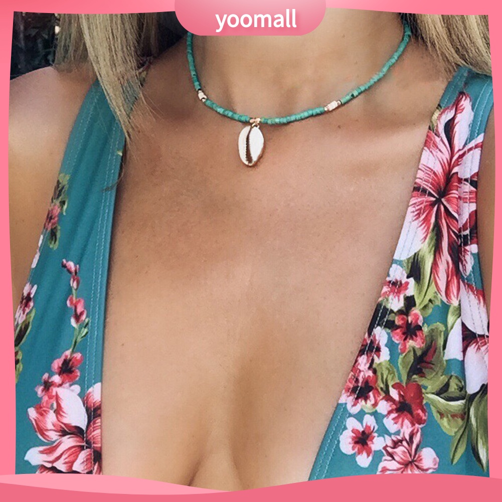 Vòng cổ Mặt Hình Vỏ Sò Phong Cách Bohemia Thời Trang Đi Biển Mùa Hè Dành Cho Nữ