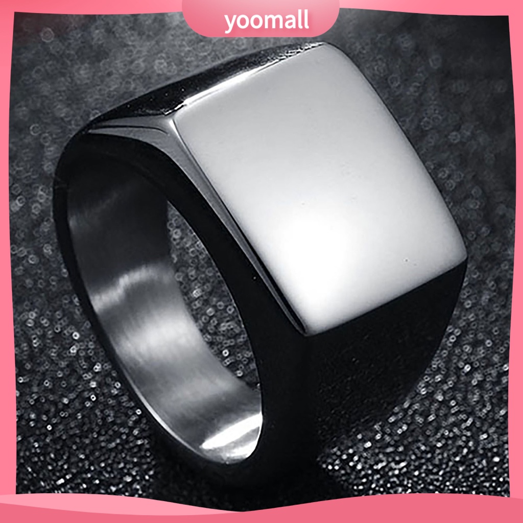 Nhẫn Đeo Ngón Tay Bằng Thép Không Gỉ Màu Sắc Thời Trang Dành Cho Nam