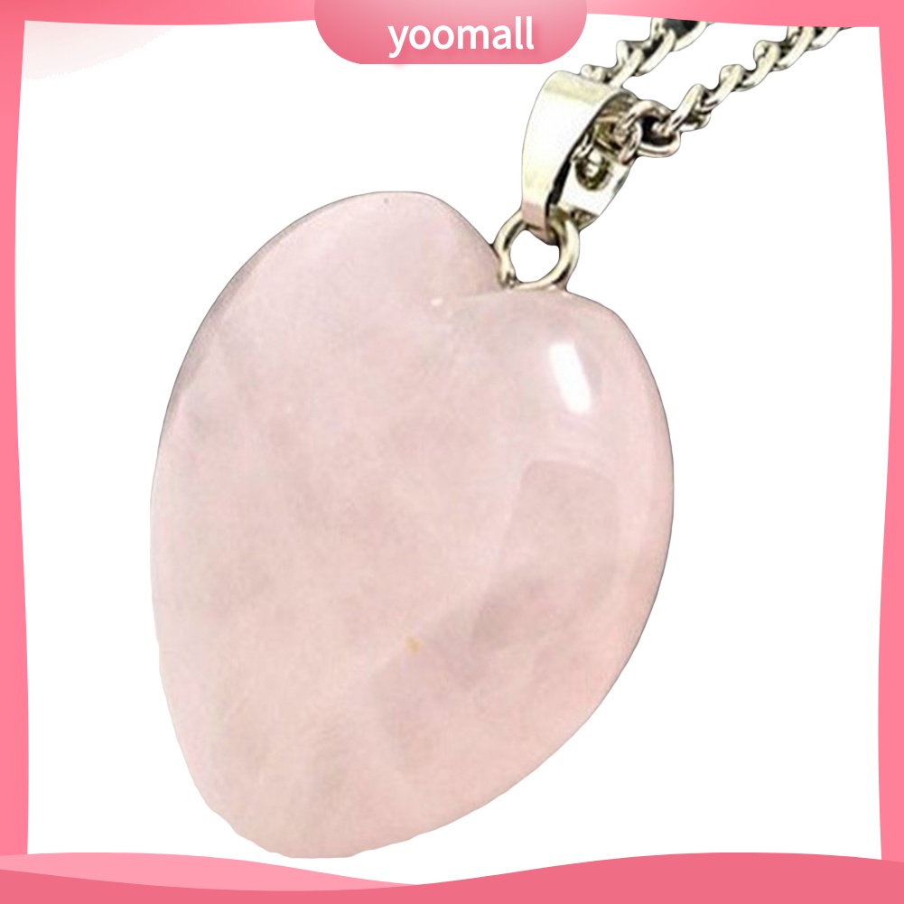 Vòng cổ Mặt Đá Tự Nhiên Hình Trái Tim Thời Trang Cho Nữ