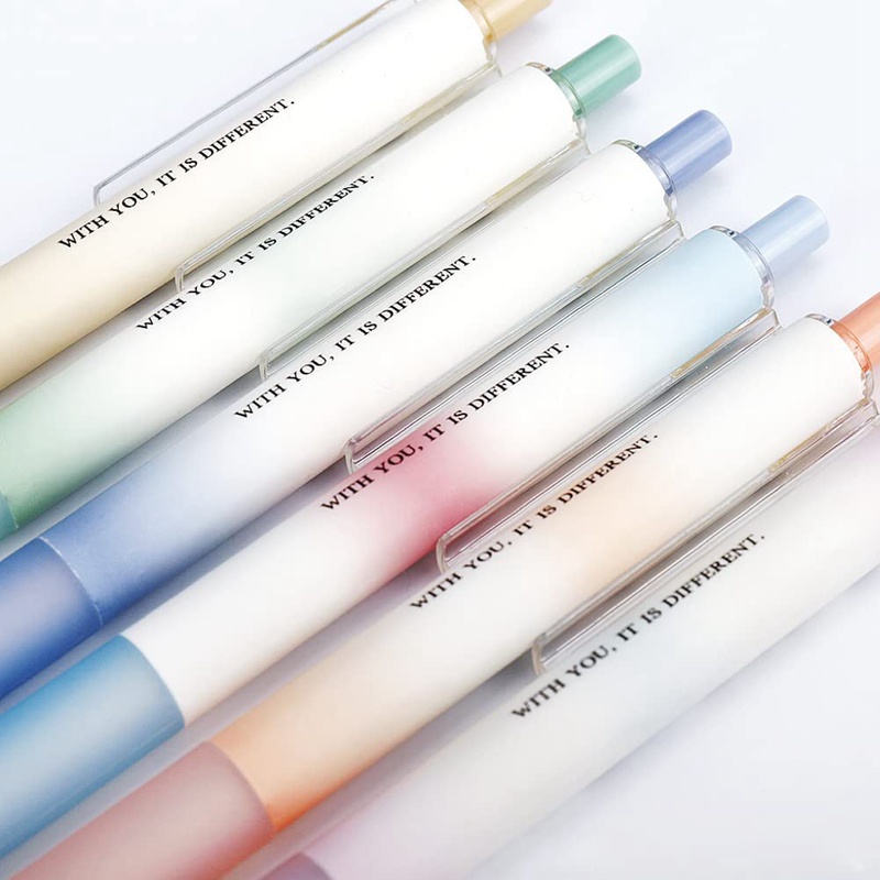 Set 6 Bút Mực Đen Ngòi 0.5Mm Có Thể Thu Gọn Tiện Dụng