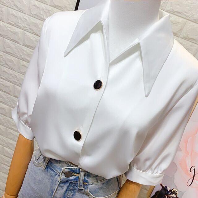 Áo Sơ Mi Nữ Dáng Rộng Phong Cách Hàn Quốc Thời Trang Mùa Hè
