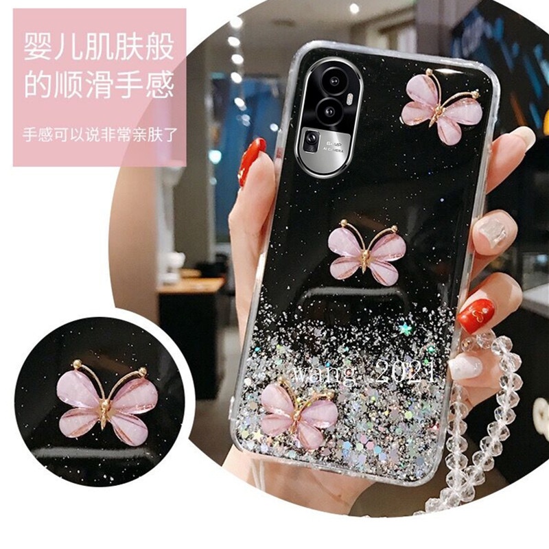 Ốp Điện Thoại Mềm Họa Tiết Bướm Lấp Lánh Cho OPPO Reno10 Pro + Plus 5G Reno 10 Reno10 Pro + OPPO A78 NFC 4G 2023