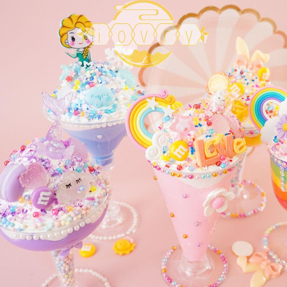 IVORY Đồ chơi trẻ em Lắp Ráp Hình Ly Kem / Cốc / Tráng Miệng Bằng Nhựa Siêu Nhẹ Độc Đáo DIY