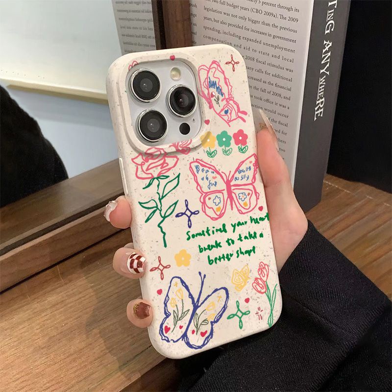 Ốp Điện Thoại Mềm Chống Sốc In Hình Hoa Hồng Cho Iphone 128 Plus111314Ốp Điện Thoại Hình Bướm Đơn Giản Cho Apple JPYX Pro7 max