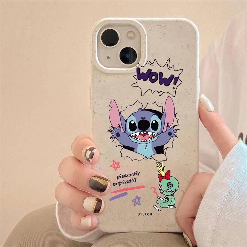 Ốp Điện Thoại Mềm Chống Sốc In Hình Stitch Hoạt Hình Đơn Giản Cho Apple 714pro8max 13iPhone12 11 plus