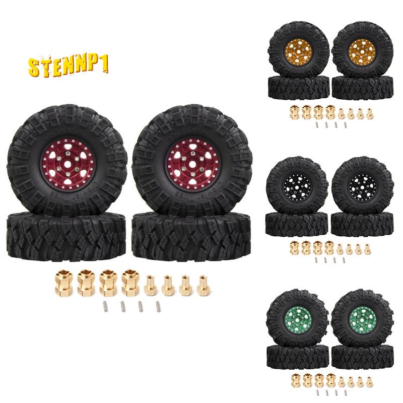 Set 4 Bánh Xe 62X21mm 1.0 Inch Chuyên Dụng Cho Xe Điều Khiển 1 / 18 1 / 24 SCX24 AX24 TRX4M FCX24