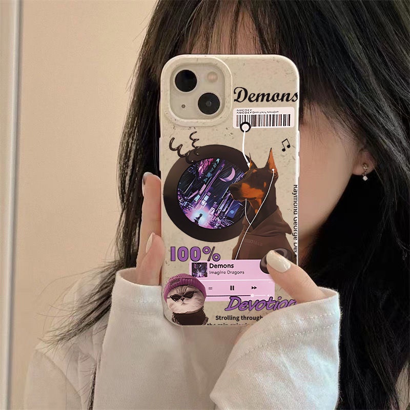 Ốp Điện Thoại Dẻo Họa Tiết Chú Chó / Mèo Dễ Thương Chống Sốc / Mòn Cho Iphone 814pro 7 plus 13 max11iPhone12 J6MX