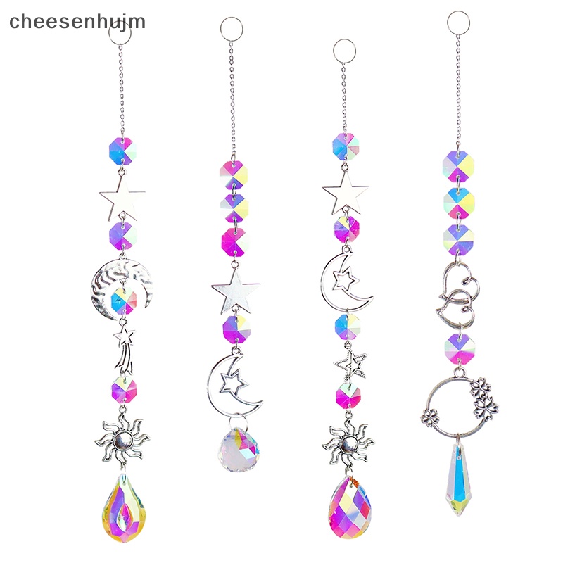 Chuông Gió Hình Ngôi Sao / Mặt Trời Đính Đá Pha Lê Xinh Xắn Treo Trang Trí