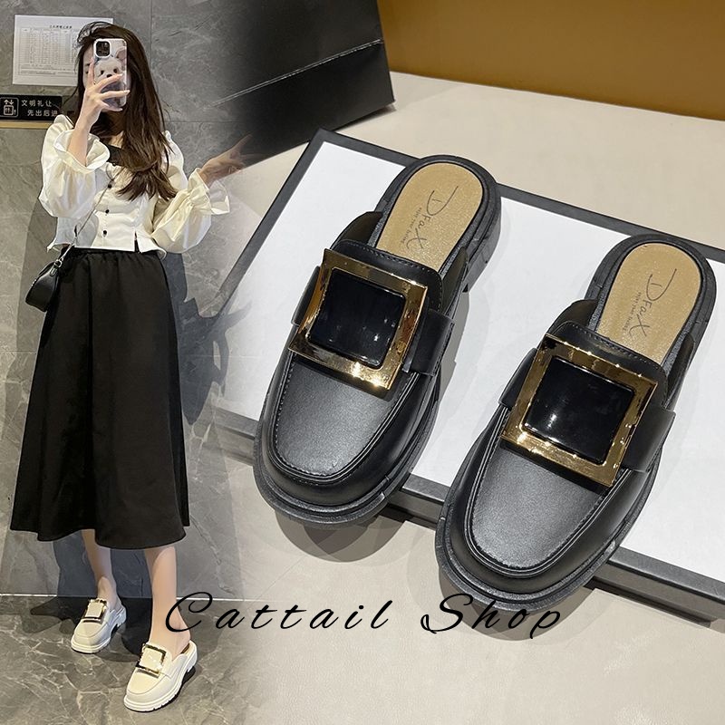 Cattail  dép nữ dép cross dép bánh mì nữ dép bánh mì nữ Chống Trượt 071316  Chic Thời trang Phong cách Hàn Quốc B28G0YR 36Z230909