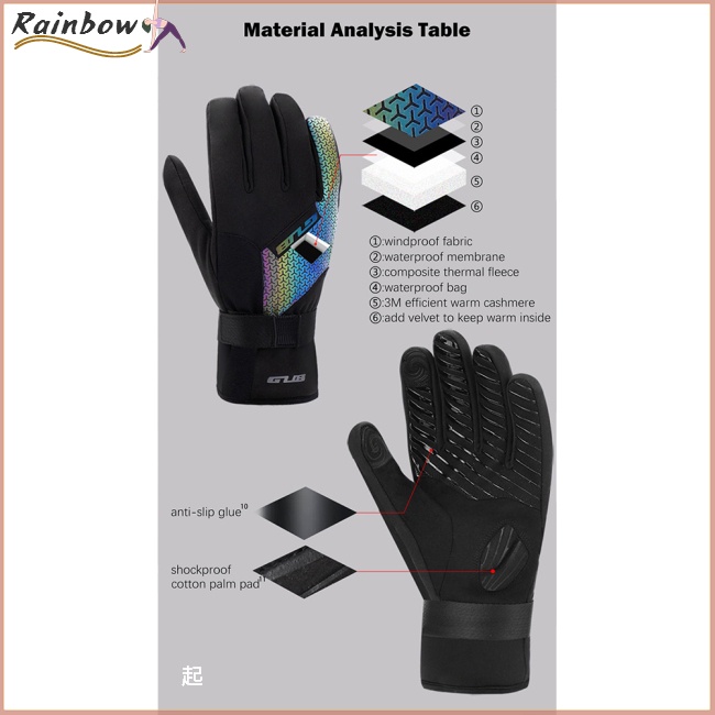 1 Đôi Găng Tay Nylon 2126 Giữ Ấm Chống Gió Chống Nước Chống Sốc Dùng Khi Lái Xe