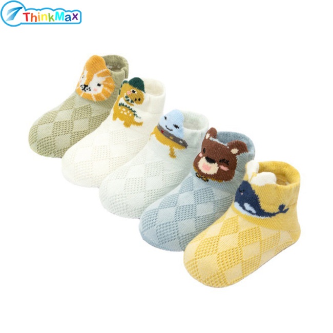 Set 5 Đôi Tất Cotton Hoạt Hình Đáng Yêu Cho Bé 0-5 Tuổi