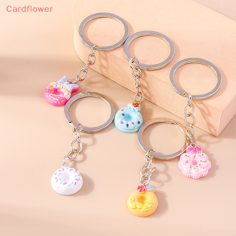 Móc Khóa Hình Bánh Donut < Cardflower > Hoạt Hình Dễ Thương