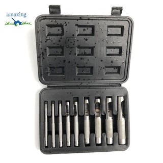 Bộ 9 cái dụng cụ đục lỗ tròn vải da / kim loại / nhựa