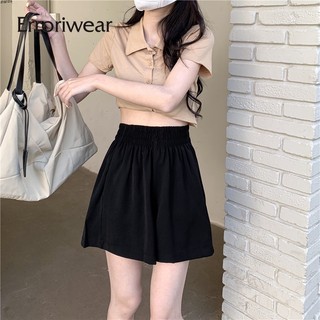 Quần Short Nữ Erroriwear [S-4XL] Đơn Sắc Ống Rộng Ngắn Thường Ngày