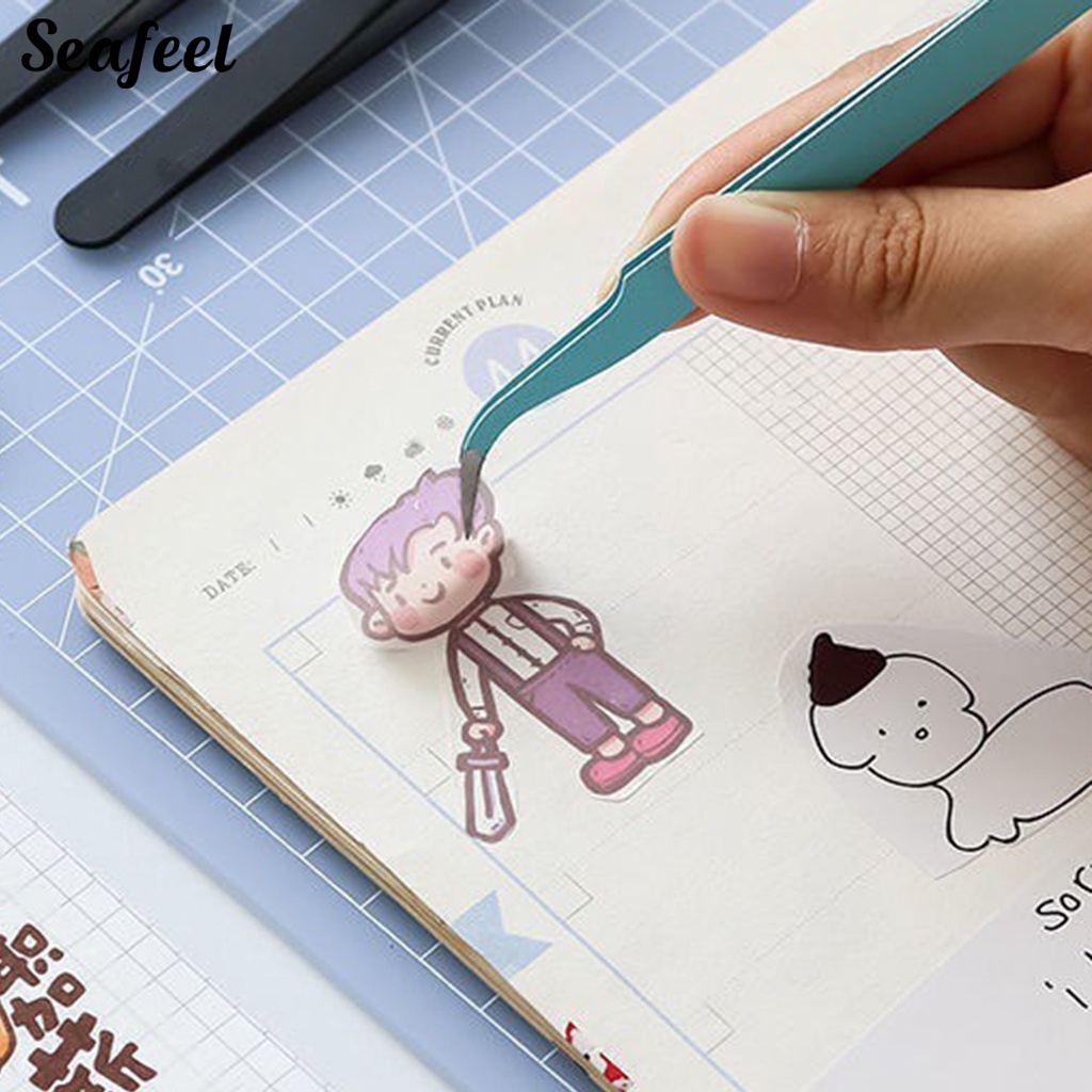 Set 2 Nhíp Kim Loại Uốn Cong Làm Móng Đa Năng DIY