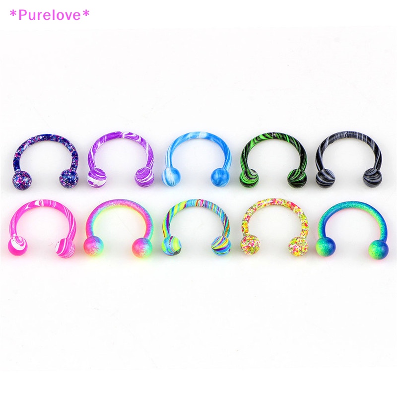 Set 10 Khuyên Mũi Thép Không Gỉ Cá Tính Thời Trang Mới