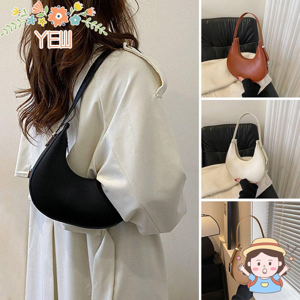 Túi Xách Da PU Màu Trơn Phong Cách Boho Thời Trang Cho Nữ