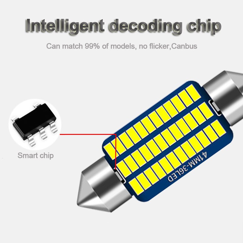 Bộ 2 Đèn LED C5W C10W 31mm 36mm 39mm 41mm Cho Xe Hơi