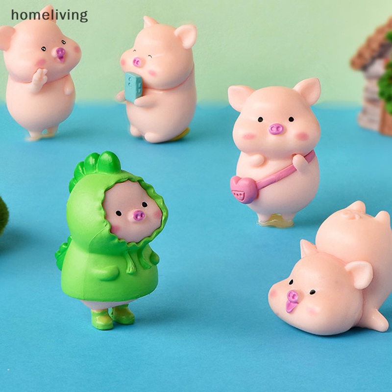 Bộ 7 Đồ trang trí Chú Heo Dễ Thương Dùng Trang Trí Nhà Cửa / Sân Vườn