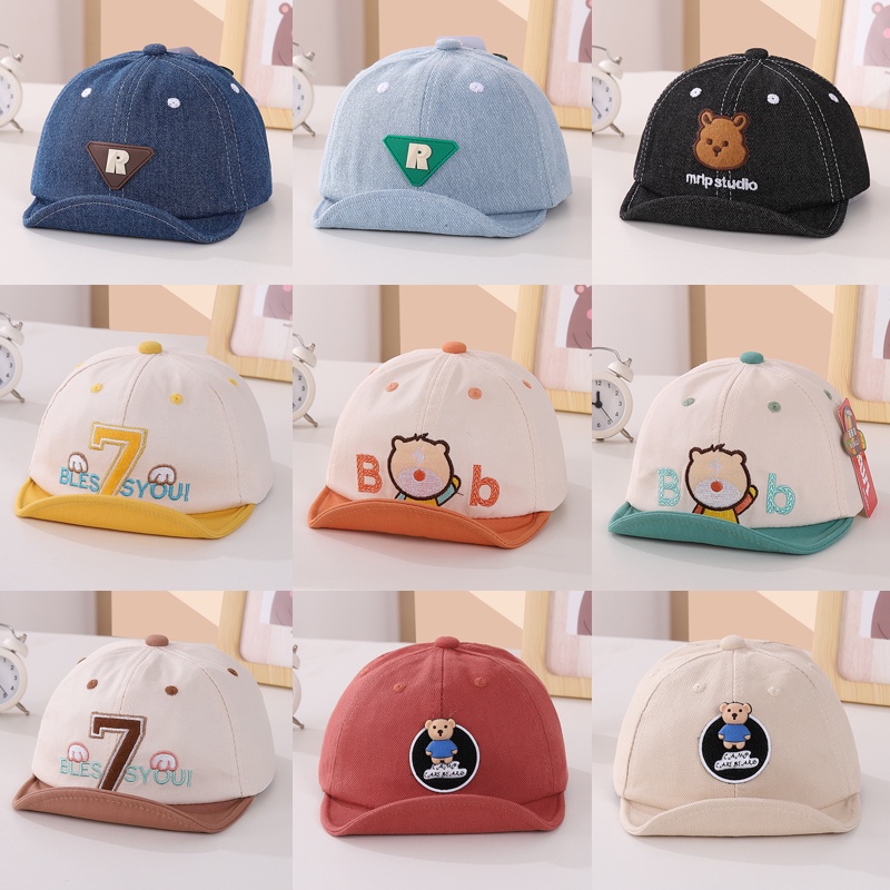 Mũ Bóng Chày Chống Nắng Vành Mềm Hoạ Tiết Hoạt Hình Thời Trang Mùa Hè Cho Bé 1-2 Tuổi