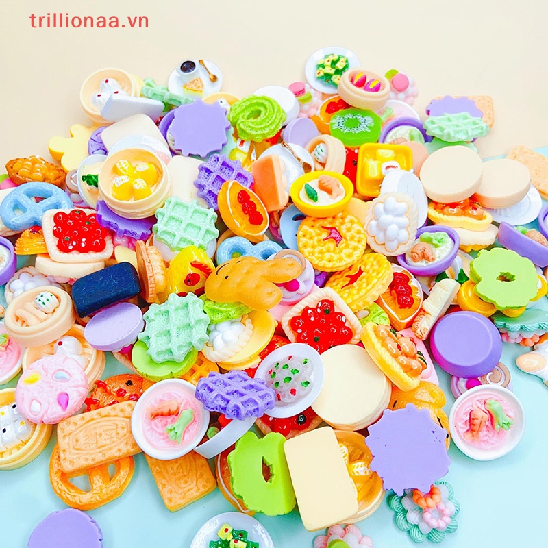 Set 5 Đồ Chơi Mô Hình Thức Ăn Mini Bằng Nhựa Resin DIY