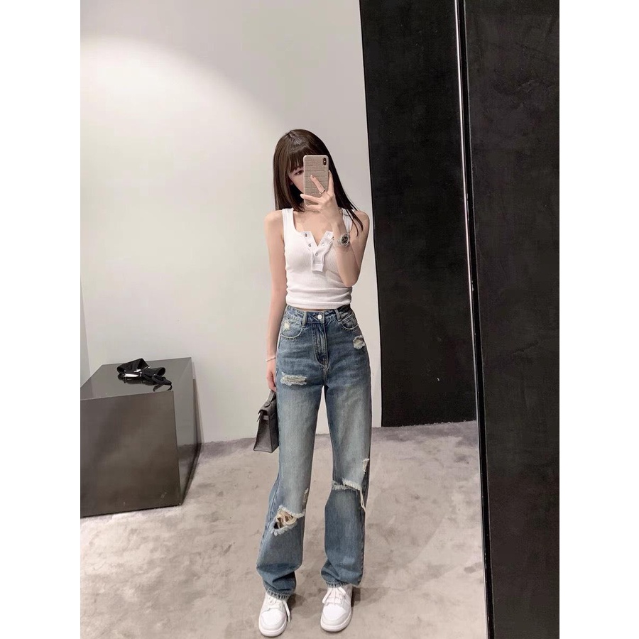 Quần Suông Qc rách kiểu Q328 dài 105cm