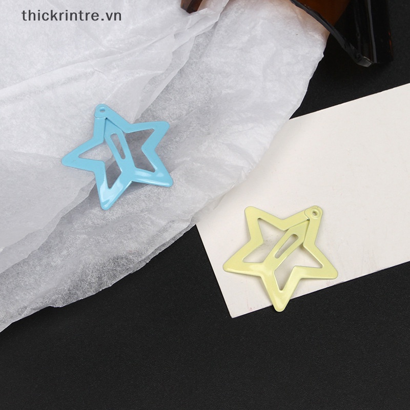 Set 10 Kẹp Tóc Hình Ngôi Sao Năm Cánh Nhiều Màu Sắc Phong Cách Hàn Quốc Cho Bé Gái