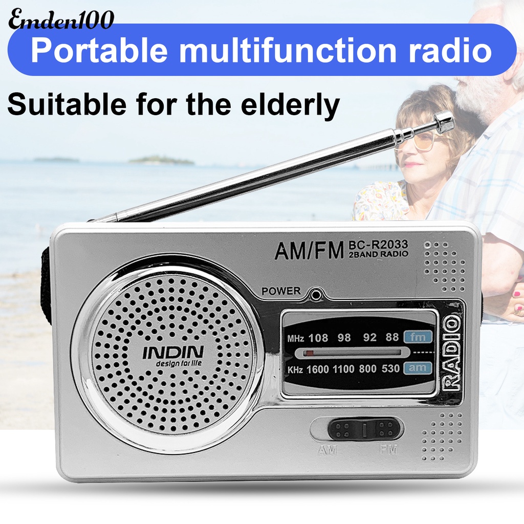 Radio Mini BC-R2033 AM FM Bỏ Túi Công Suất Thấp Tích Hợp Loa Tiện Dụng Cho Gia Đình
