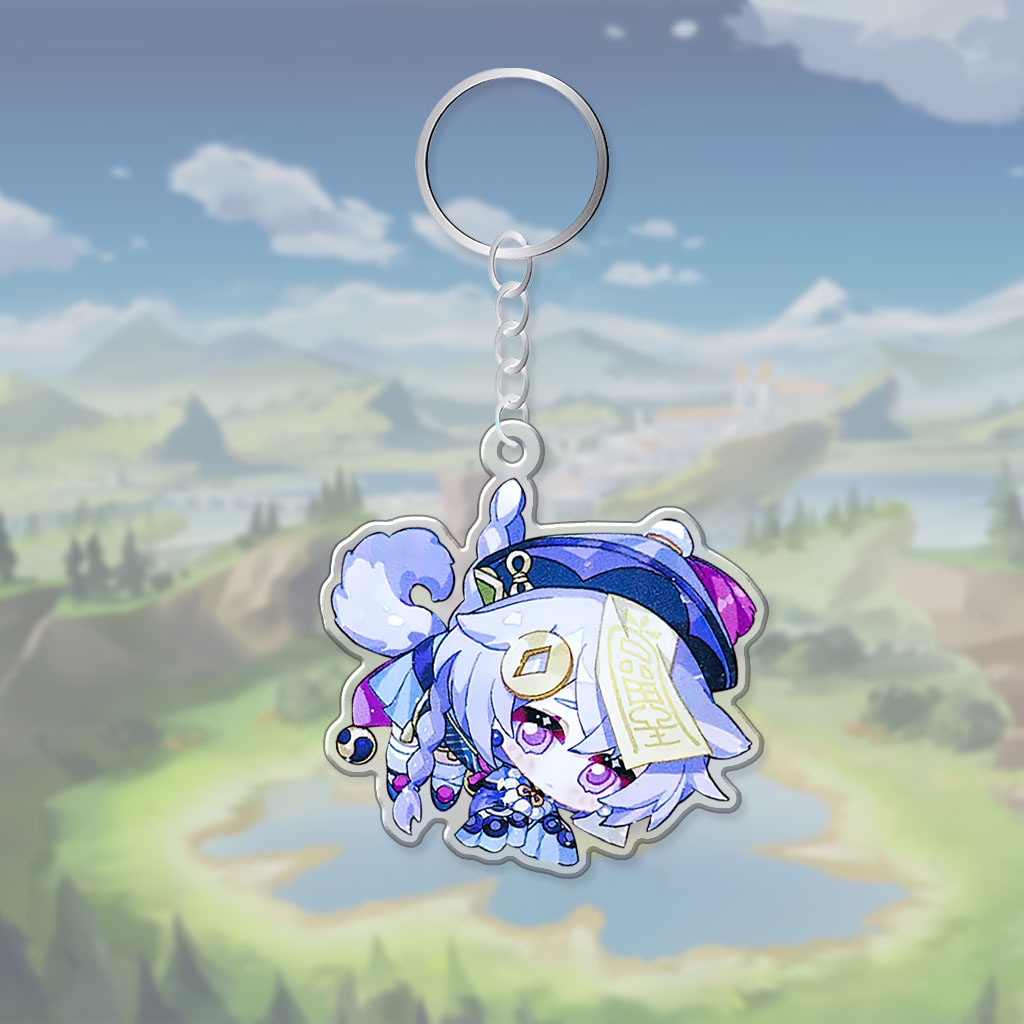 Móc khoá Genshin Impact Chibi Mica Acrylic Gund Anime in hình nhân vật cute trang trí túi xách balo làm quà tặng bạn bè