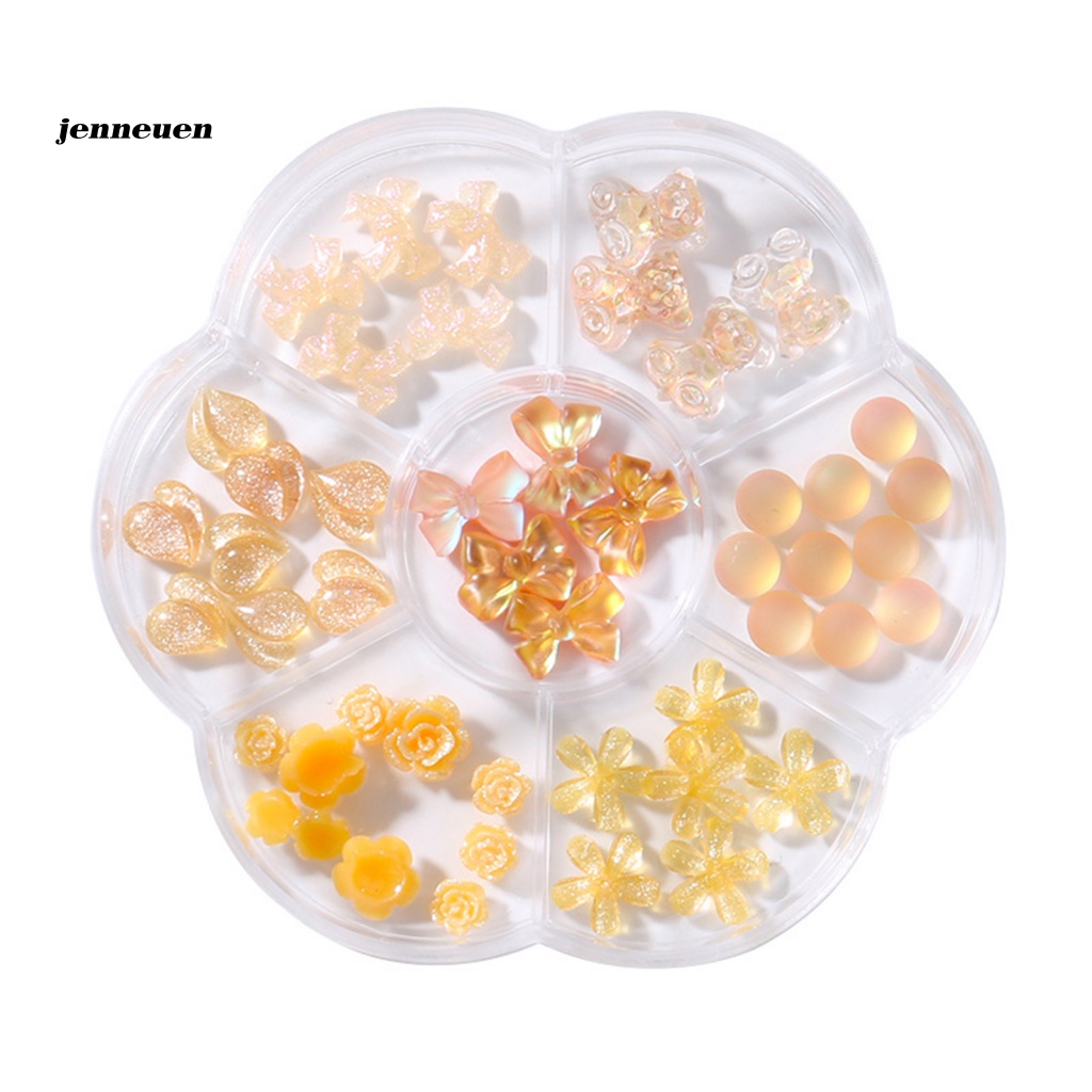 1 Hộp Phụ Kiện Trang Trí Móng Tay Trọng Lượng Nhẹ Đính Nơ Cho Nữ