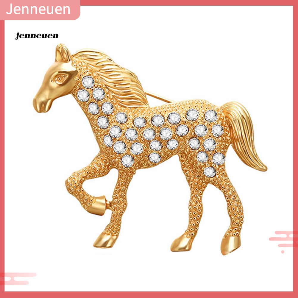Ghim Cài Áo Hình Ngựa Đính Đá Thời Trang Cho Nam Và Nữ