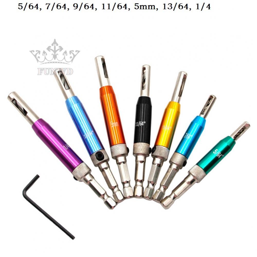 【FUNWD】Hinge Drill Bits Locating Hole 7PCS Cabinet Carpenters Door Cabinet Hinge