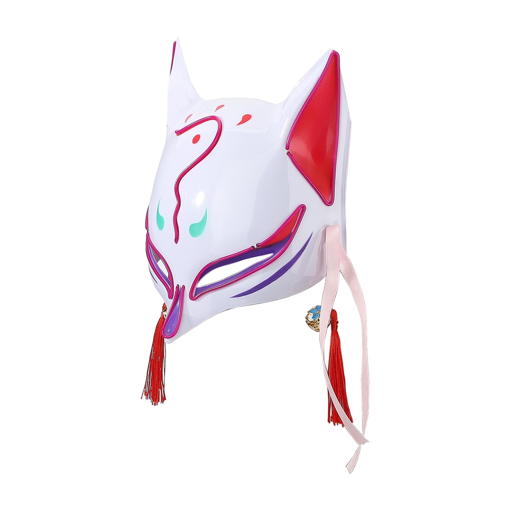 Mặt Nạ Cáo Bằng pvc Màu Tím / Xanh Lá / Đỏ 28 X 17.5Cm Trang Trí Tiệc halloween