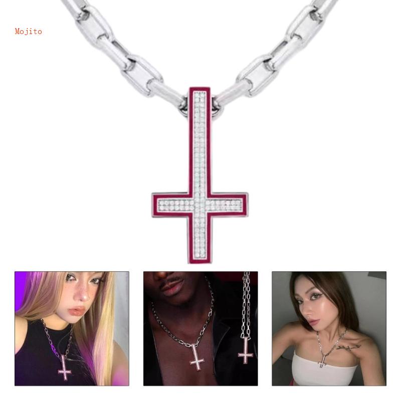 Vòng Cổ Dây Xích Mặt Chữ Thập Phong Cách Hiphop Đường Phố Âu Mỹ
