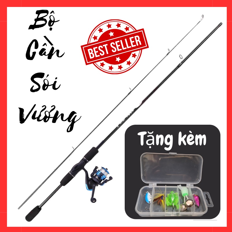 Bộ Cần Lure SÓI VƯƠNG máy đứng đủ size 1m65-1m8-2m1 - HM2K MALL