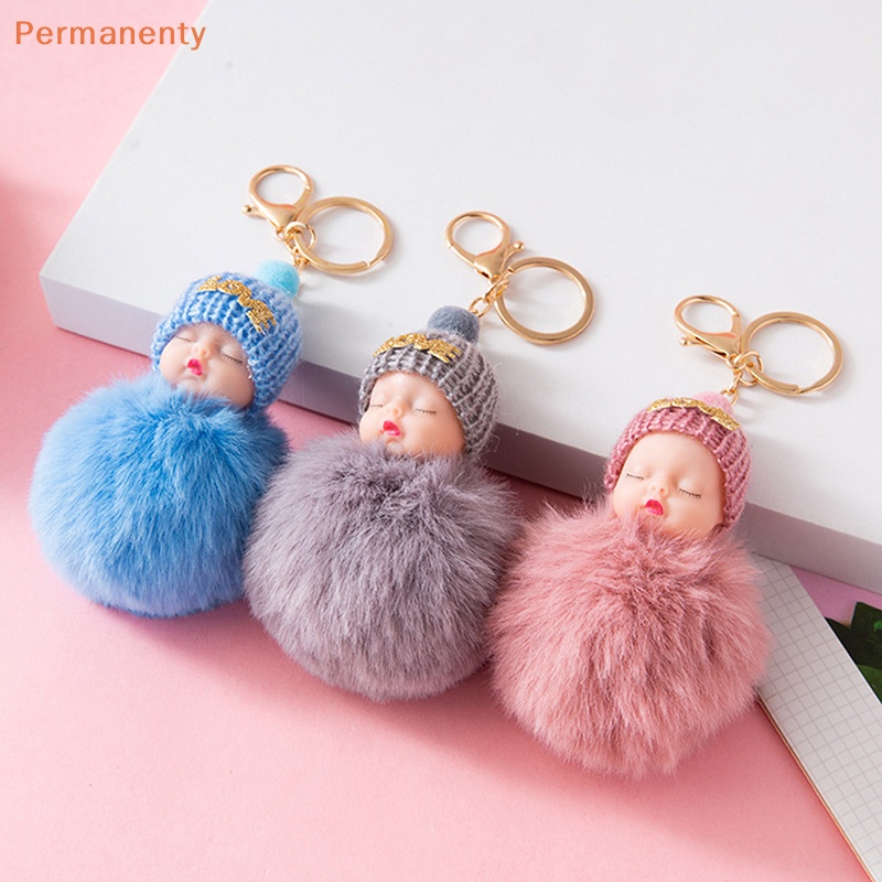 Móc Khóa Búp Bê Em Bé Đang Ngủ Nhồi Bông Dễ Thương