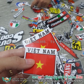 1 tem lá cờ việt nam 5x4cm