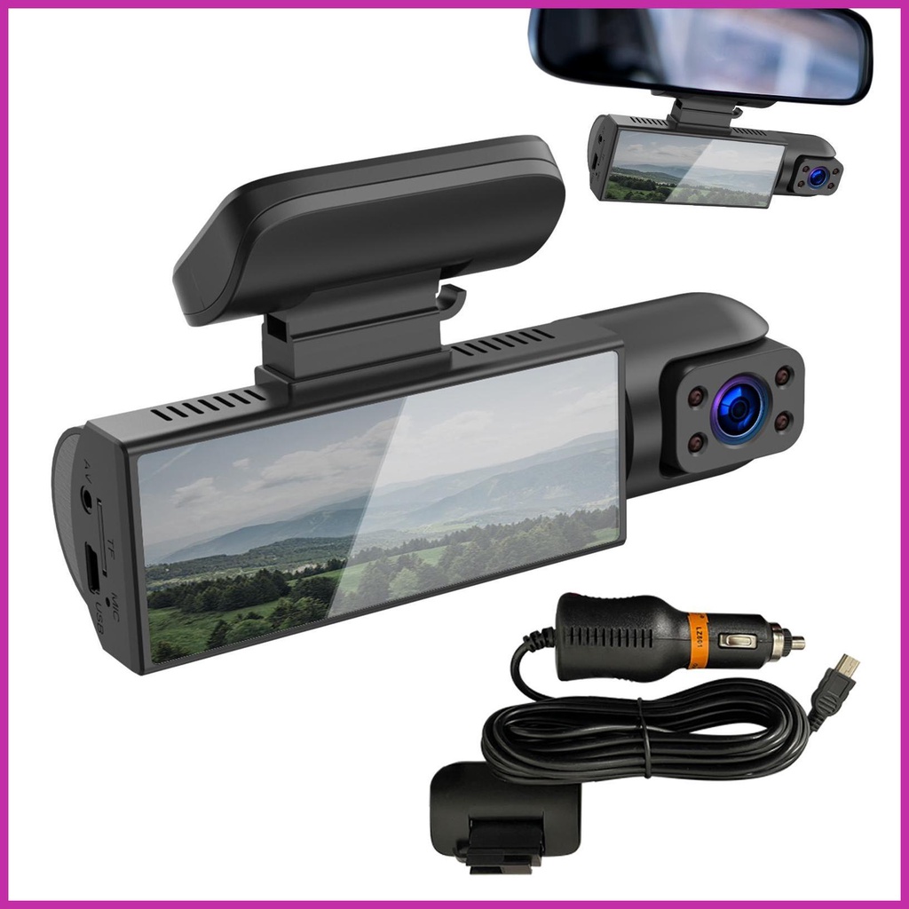 Camera Ghi Hình Trước Và Sau 2 Kênh Kèm Cảm Biến Chuyển Động 170 kerivn Cho Xe Hơi