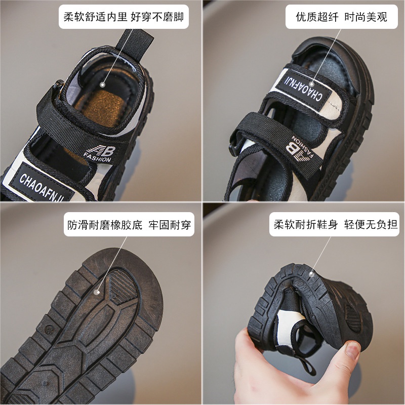 Sandal Đế Mềm Thoáng Khí Thời Trang Đi Biển Mùa Hè Cho Bé 3-10 Tuổi